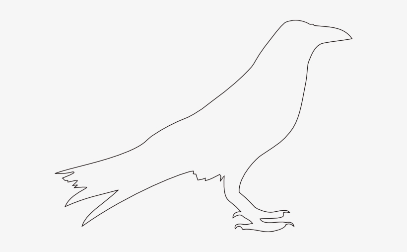 Crow Outline Svg Clip Arts 600 X 427 Px, transparent png