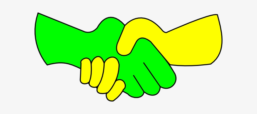How To Set Use Green And Yellow Handshake Clipart, transparent png
