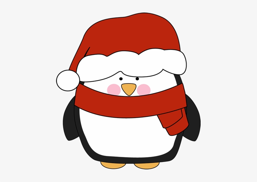 Penguin In A Santa Hat - Easy Christmas Clip Art, transparent png