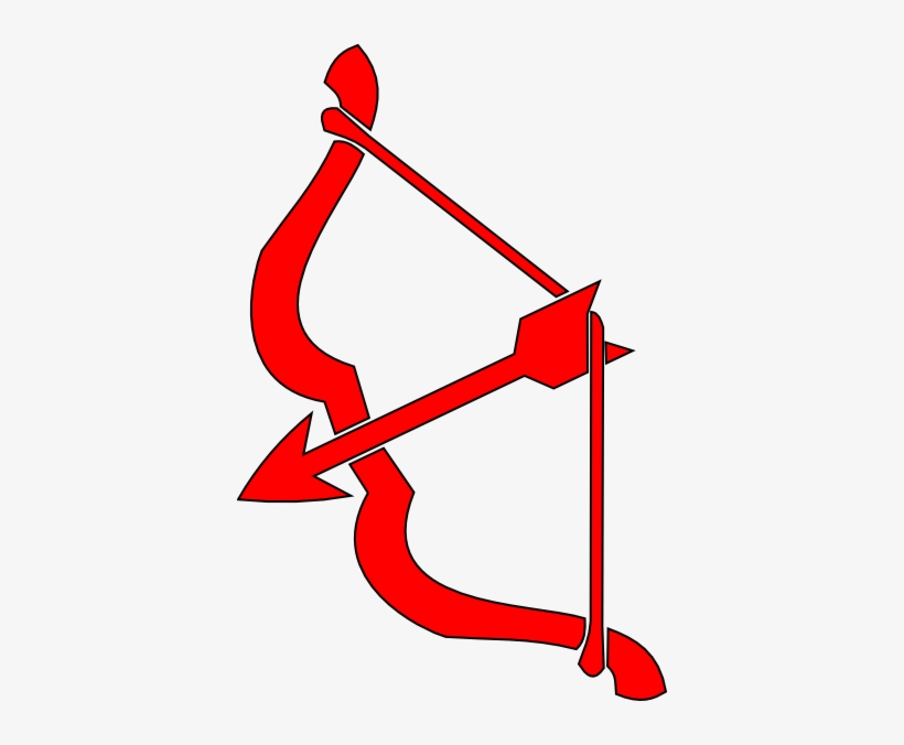 Red N Arrow Clip Art At Clker - Red Bow And Arrow, transparent png