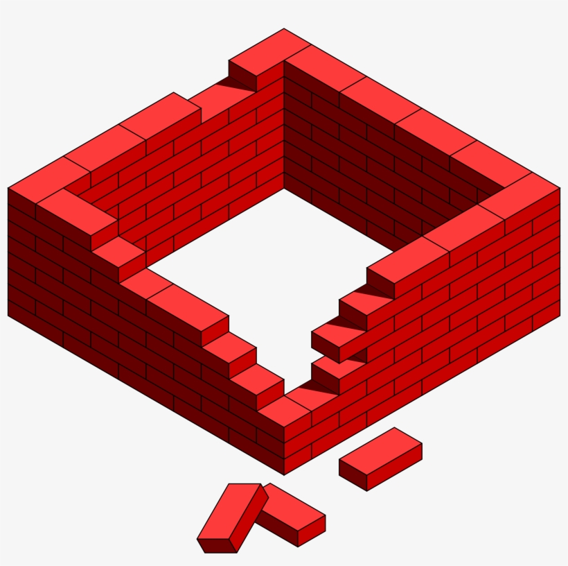 This Free Icons Png Design Of Brick Frame Damaged, transparent png