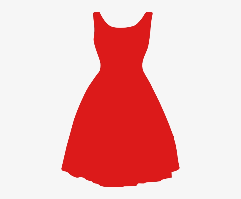 Clothes - Red Dress Clipart, transparent png
