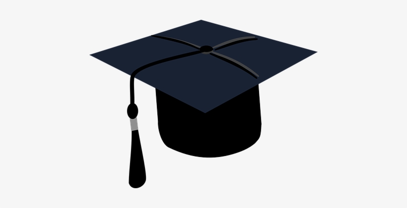 Graduation Black Cap Education College Ach - Graduation Cap With Green Tassel, transparent png