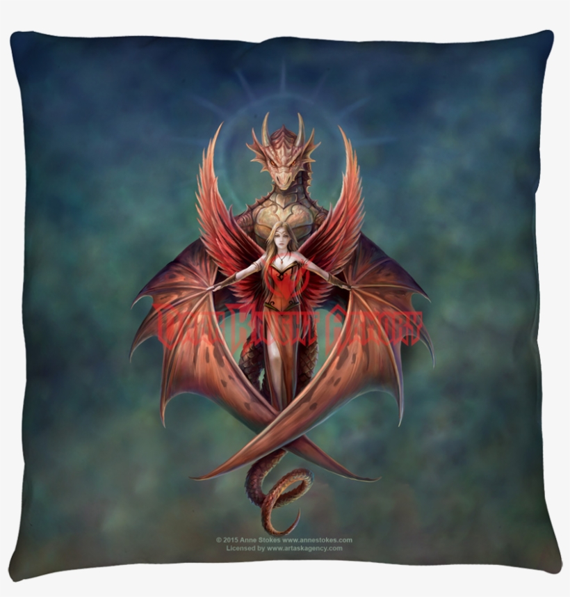 Large Anne Stokes Copperwing Pillow - Anne Stokes Angel Dragon, transparent png