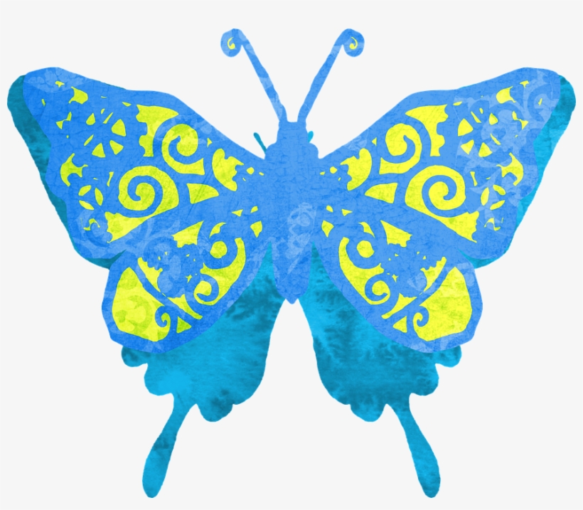 Blue Butterfly Clip Art At Clker - Imagenes Prediseñadas De Mariposas, transparent png