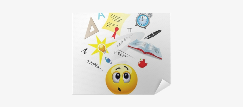 Smiley Ball With Different Symbols Representing School - Smiley School, transparent png