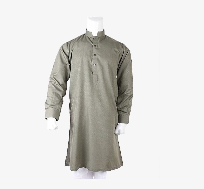 Stylish Grey Cotton Slim Fit Men Kurta - Active Shirt, transparent png