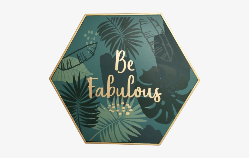 Green Leaf Hexagon Wall Art 36cm - Poster, transparent png