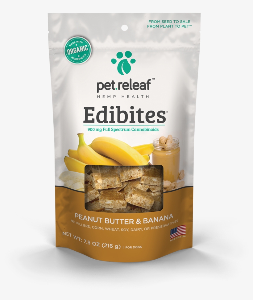 Peanut Butter Banana Cbd Hemp Oil Edibites For Sale - Pet Releaf Edibites Peanut Butter & Banana, transparent png