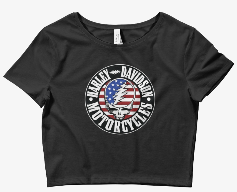 Hd Steal You Face Stars & Stripes - Squad Crop Tee - M/l, transparent png