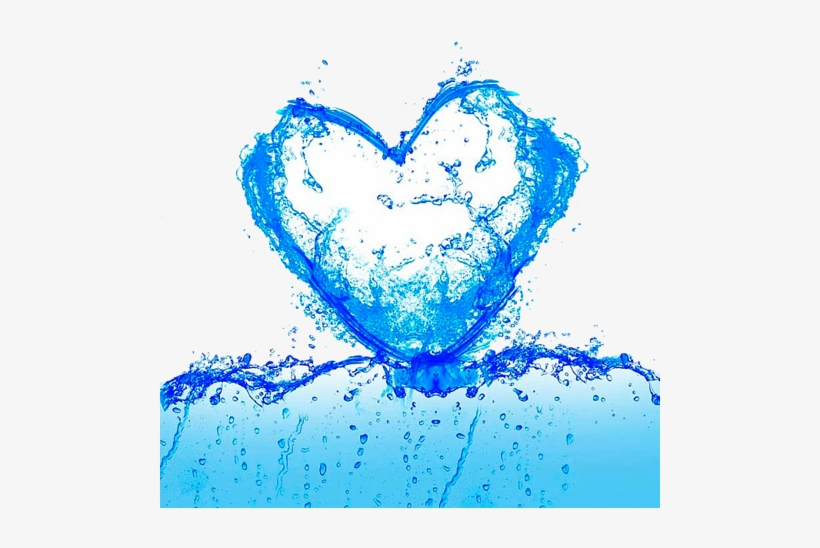 Water Splash Hearts - Illustration, transparent png