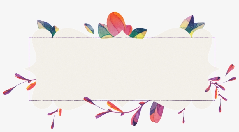 Colorful Watercolor Hand Painted Flowers Border Transparent - Portable Network Graphics, transparent png