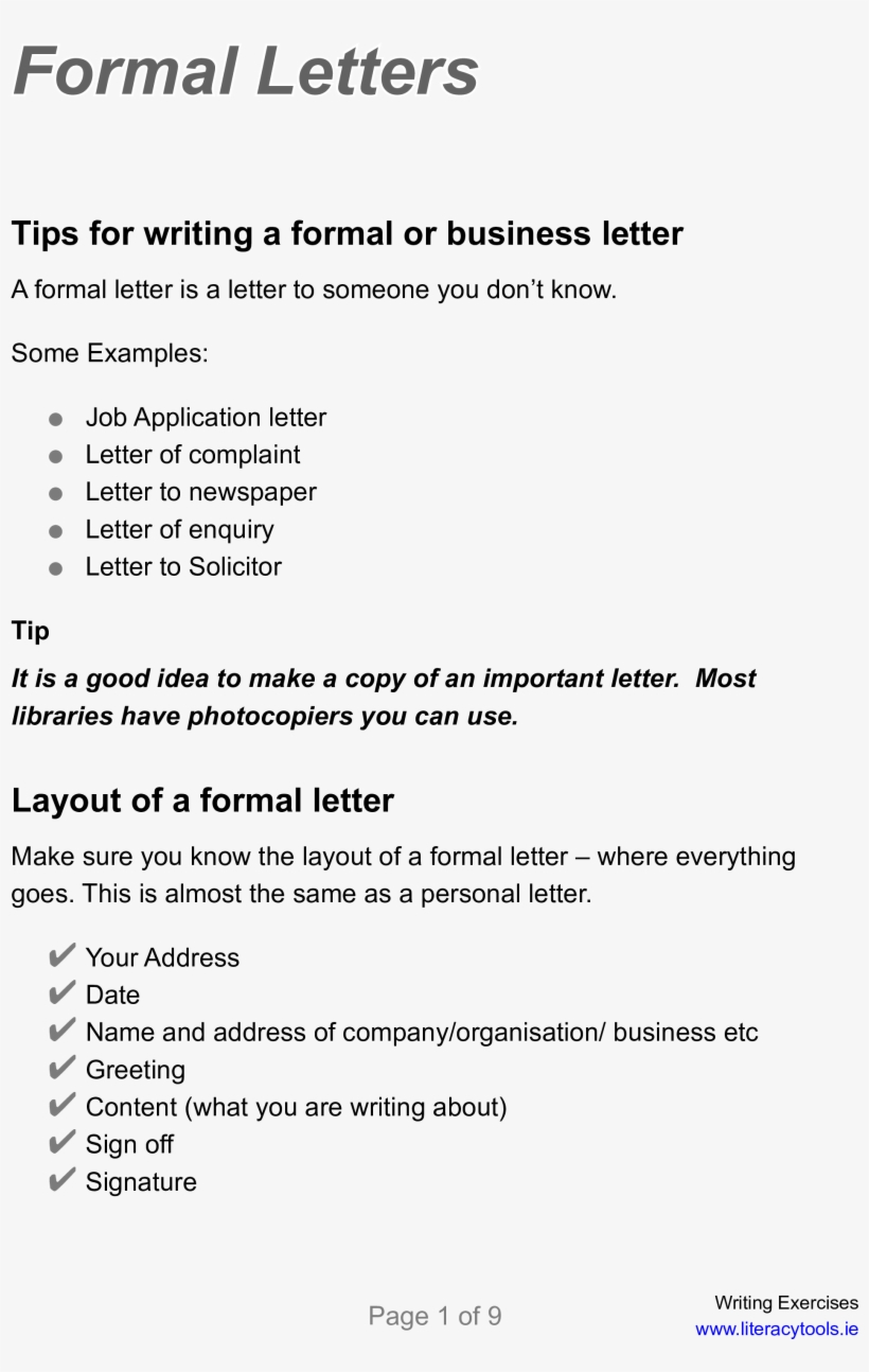 Business Letter Formal Format Main Image Letter 2480x3508 Png Download Pngkit