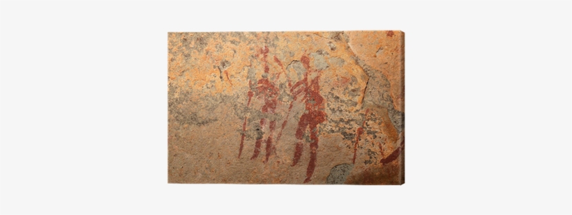 Bushmen Rock Painting Depicting Human Figures Canvas - San Rock Art Human Figures, transparent png