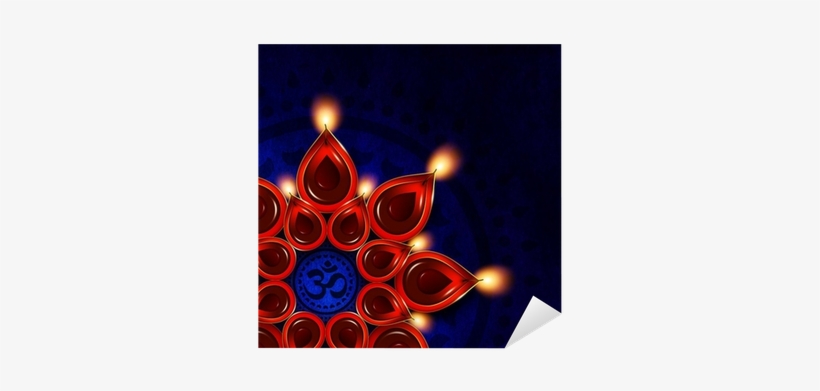 Oil Lamp With Diwali Diya Elements Over Dark Background - Diwali Greetings Background Dark Blue, transparent png