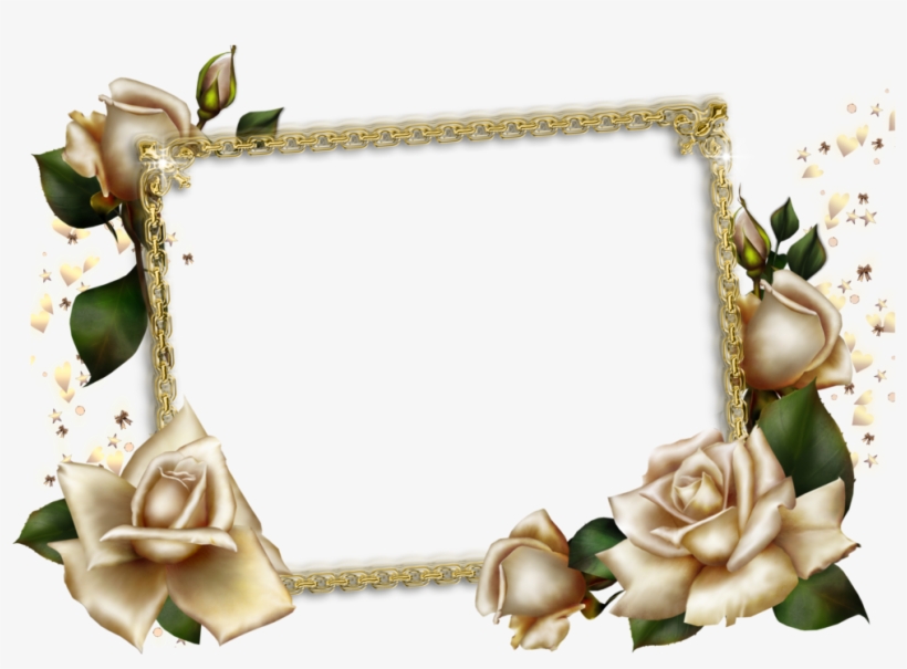 3d Rose Frame Png Element - Graceful Roses Pattern 3 Panels Cross Film Wall Art, transparent png