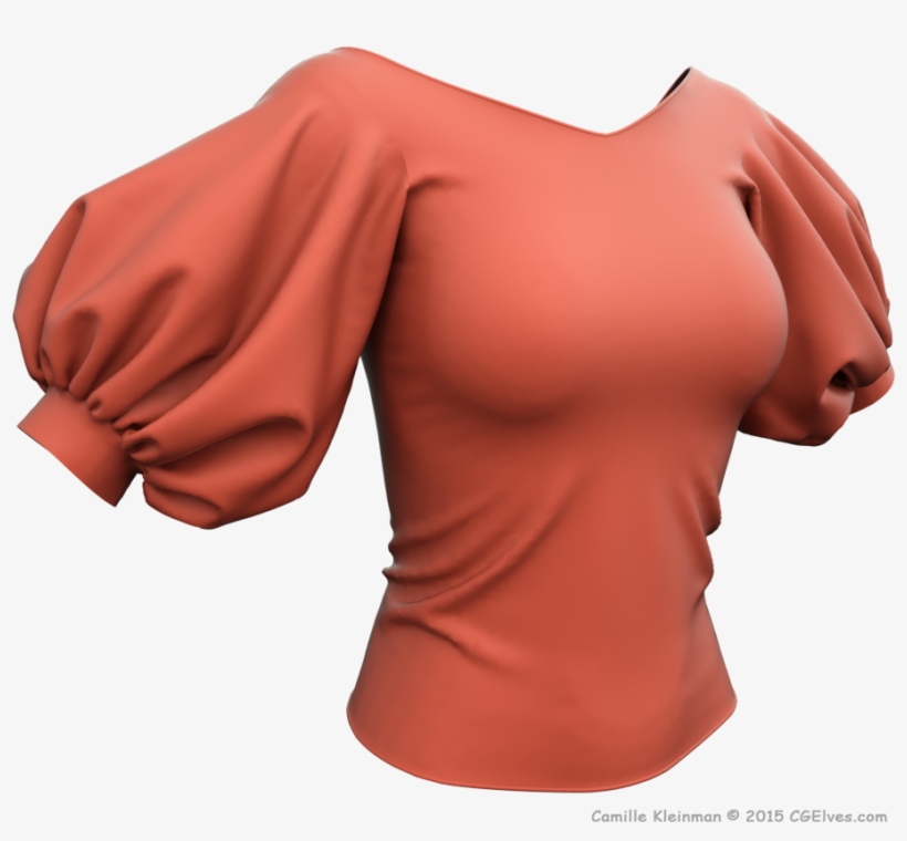 In The Cgelves Marvelous Cloth Designer 5 Tutorials - Shirts With Puffed Sleeves, transparent png