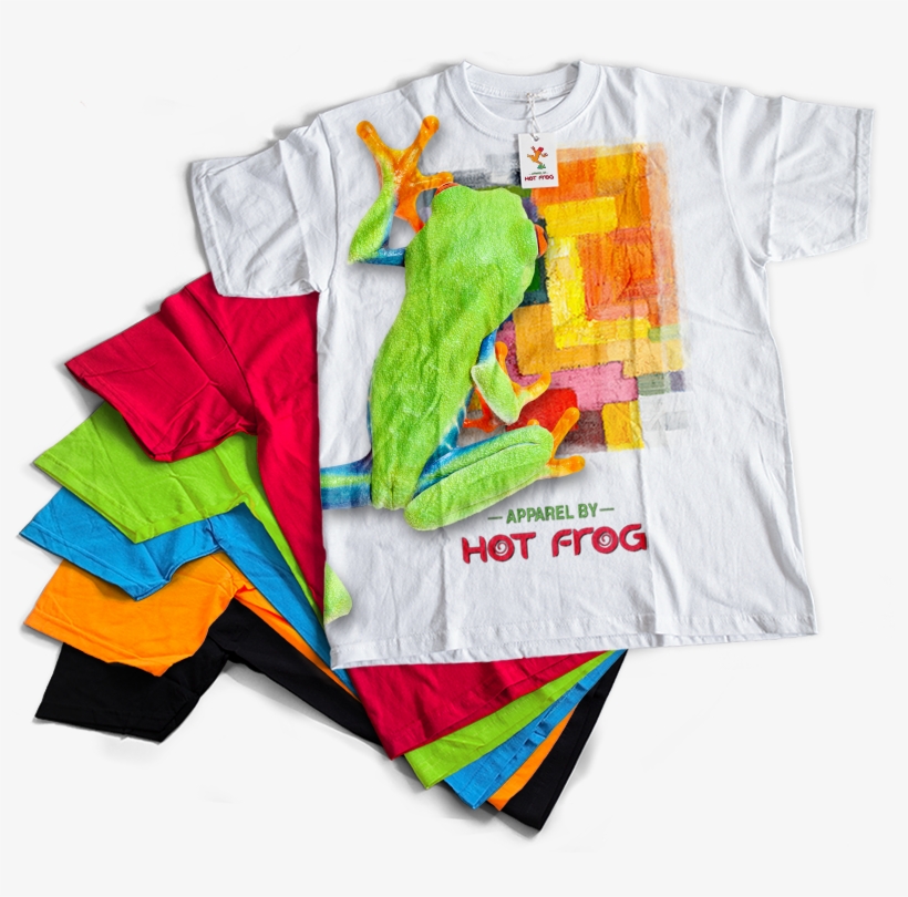 Apparel By Hot Frog - Stack Of Tshirt Png, transparent png