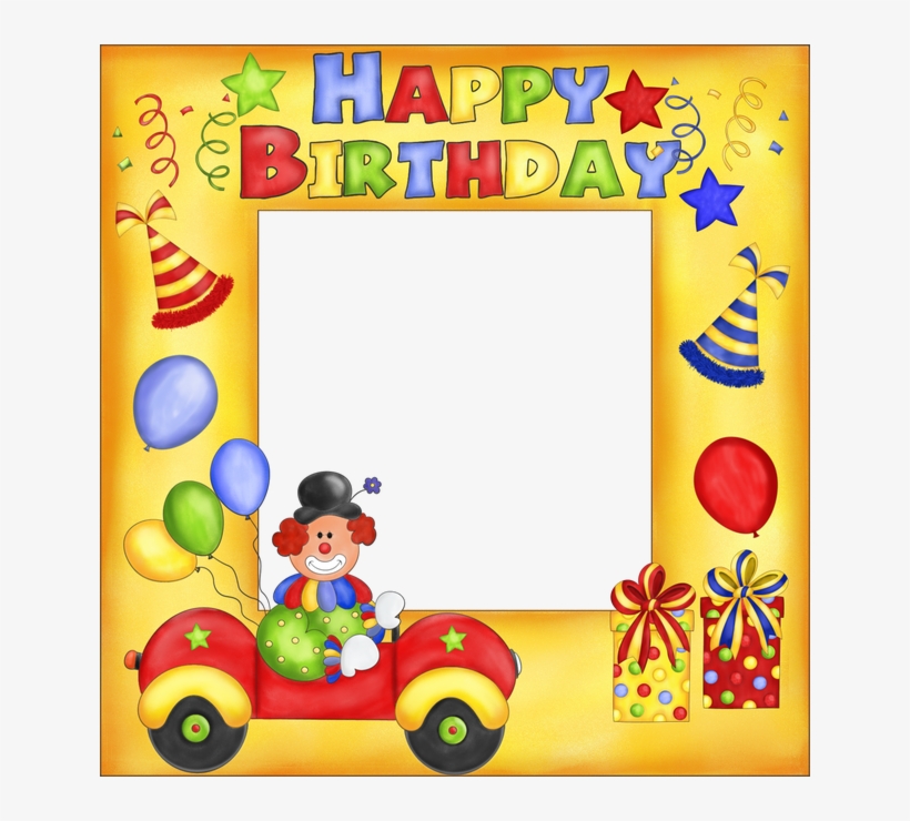 Happy Birthday Clipart Picture Frame - Birthday Frame Png Boy, transparent png