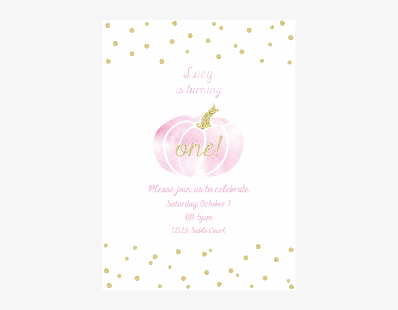 Fall First Birthday Invitation Design - Poster, transparent png