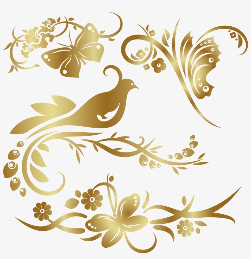 Bookmark Vector Floral - Modelce Floral Kuş Duvar Sticker (2 Adet Priz Sticker, transparent png