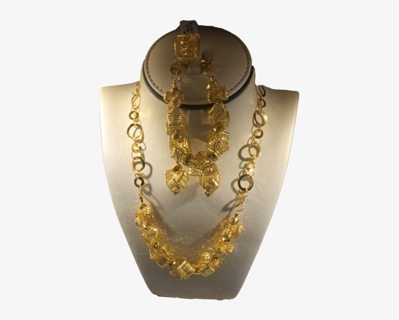 Bridal Gold Necklace Set - Necklace, transparent png