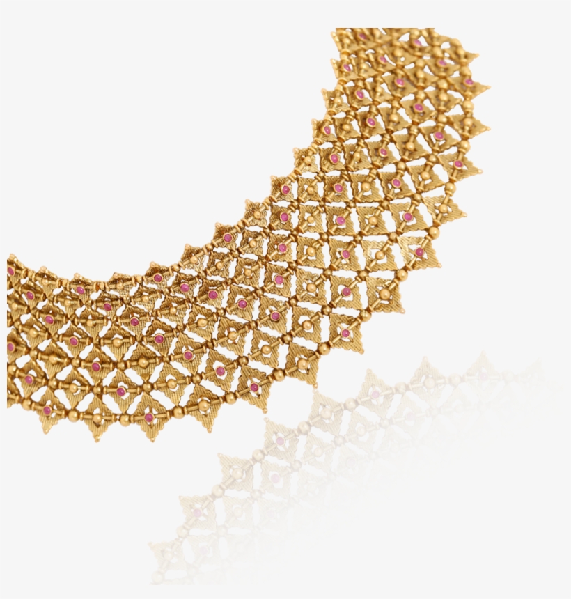 Splendorous Azva Bridal Gold Necklace - Gold, transparent png