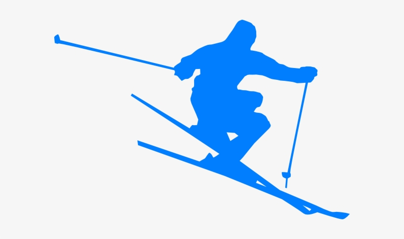Back To School Free Clipart Cartoon Skiing Images Clipart - Ski Clipart Blue, transparent png