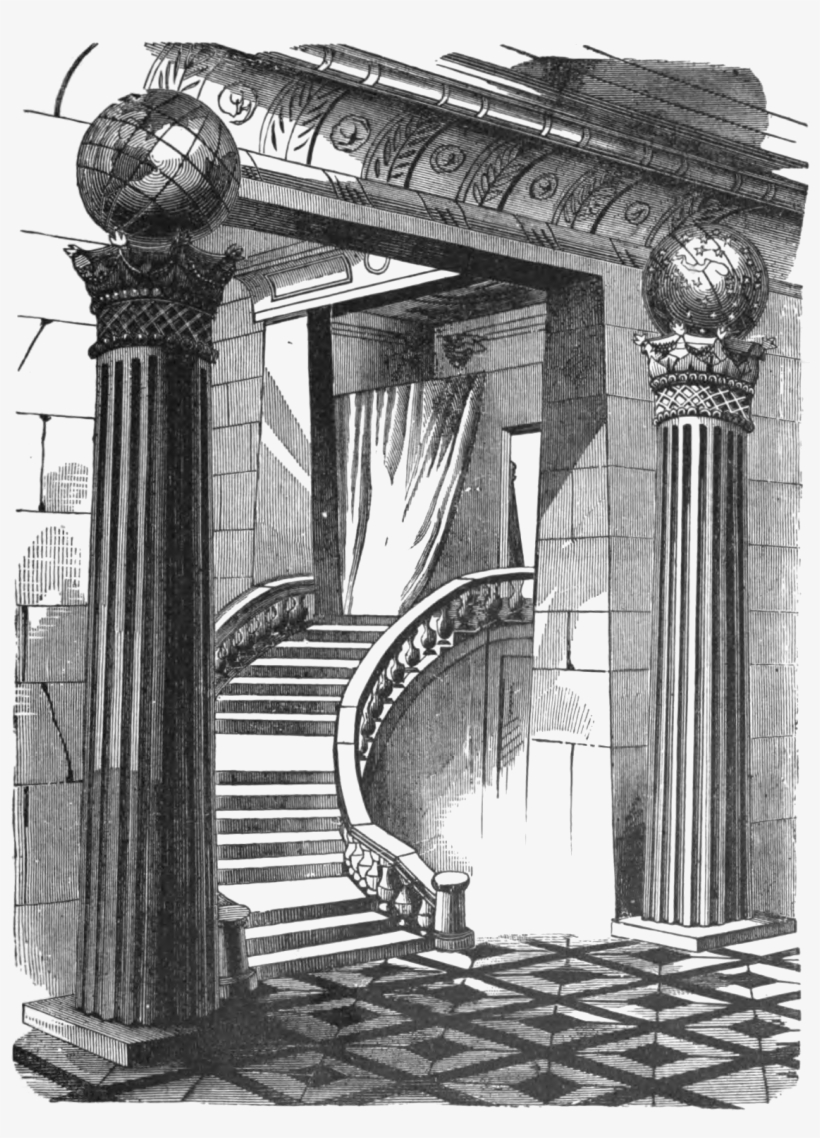 Manual Of The Lodge P34 - Porch Of The Temple And Winding Stairs, transparent png