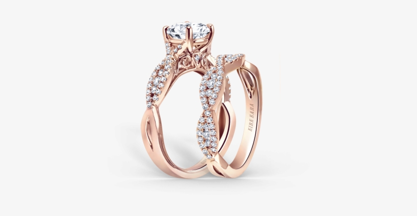 Pirouetta 18k Rose Gold Ladies Wedding Band - 1.75 Ct Round Diamond Split Shank Engagement Ring 14k, transparent png