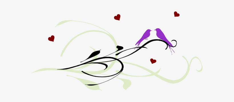 Love Birds On A Branch Clip Art At Clker - B Love P, transparent png