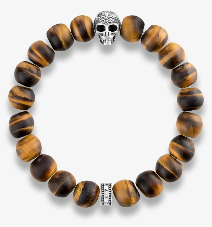 Leather Silver Bracelets Men Thomas Sabo Png Bracelet - Matte Bracelet Tiger Eye, transparent png