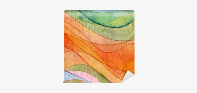 Abstract Wave Watercolor Painted Background Wall Mural - Watercolor Painting, transparent png