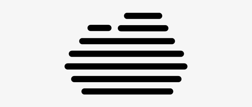 Cloud Of Horizontal Lines Weather Symbol Vector - Horizontal Line Icon, transparent png