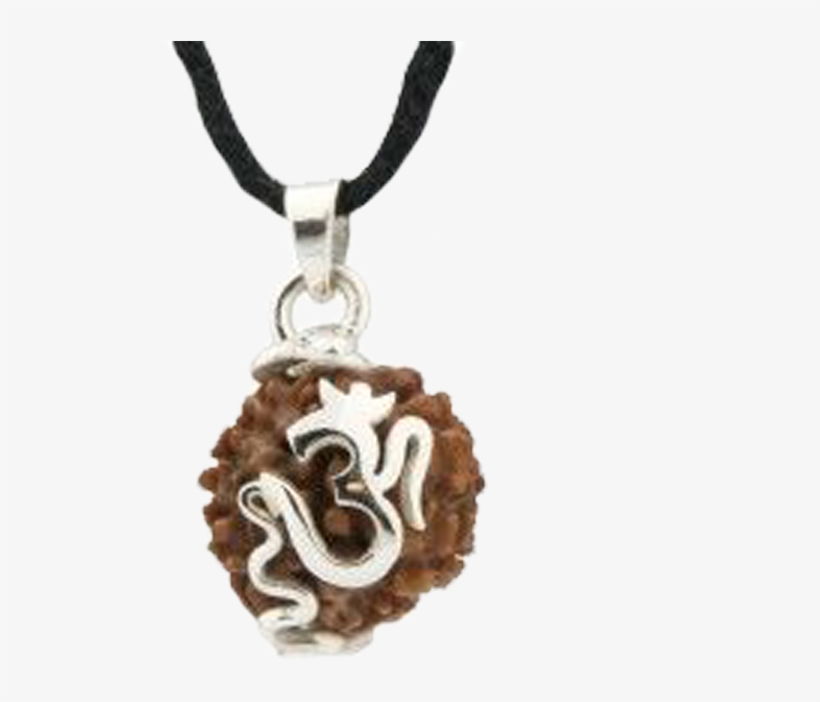Silver Rudraksha Om Pendant - Rudraksha Pendant In Silver, transparent png