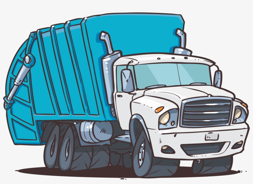 Animal Control Van Yellow Cab Concrete Mixer Truck - Cartoon Garbage Truck Transparent, transparent png