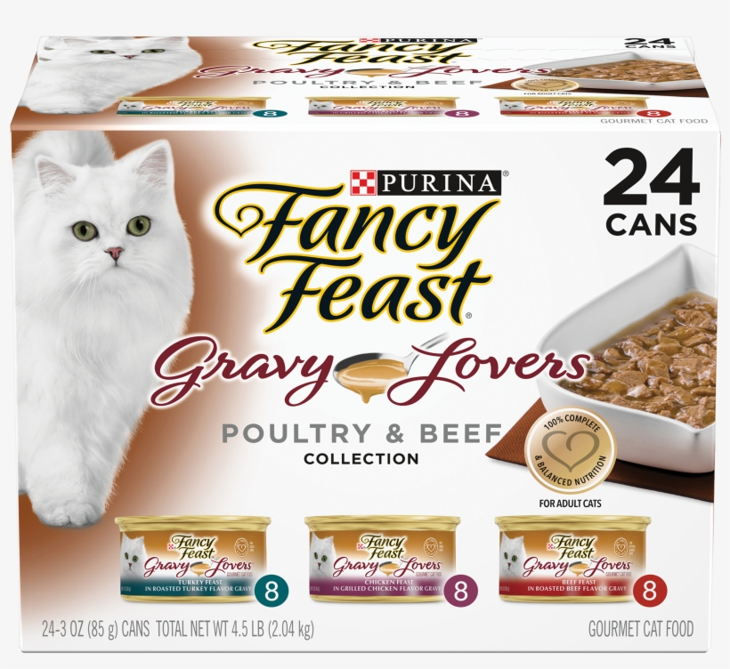 Purina Fancy Feast Gravy Lovers Poultry & Beef Feast - Fancy Feast Cat Food, transparent png