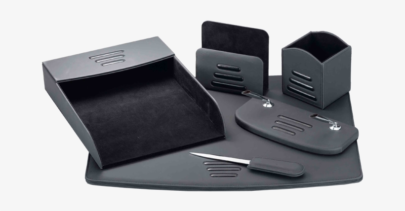 Luxury Desk Set 22-dsv6, 6 Pcs - Black, transparent png