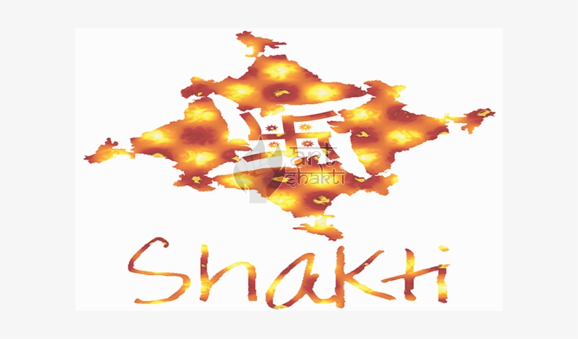 Fire India Map Design With Swastik Shakti Graphics - Christmas Tree, transparent png