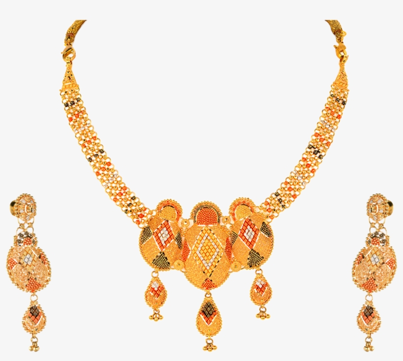 Orra Gold Set Necklace - Indian Jewellery Png, transparent png