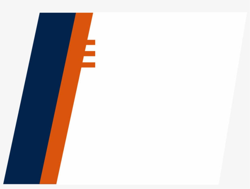 Decorative White, Blue And Orange Border On The Left - Blue, transparent png