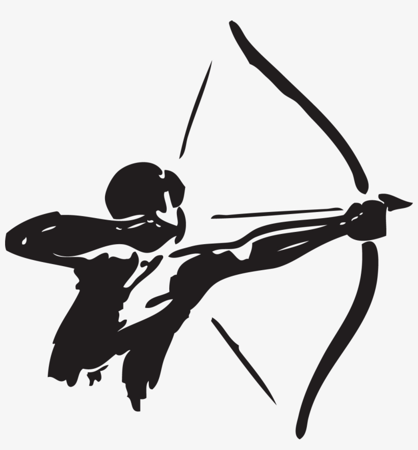 Black And White Archery Bow And Clip Art Archer Transprent - Archer Clipart, transparent png