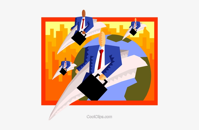 Business People Flying In Paper Airplanes Royalty Free - Decision-making, transparent png