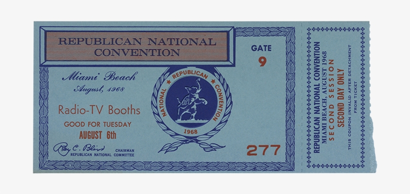 Robert Trout Papers Robert Trout's Press Pass For The - 1968 Republican National Convention, transparent png