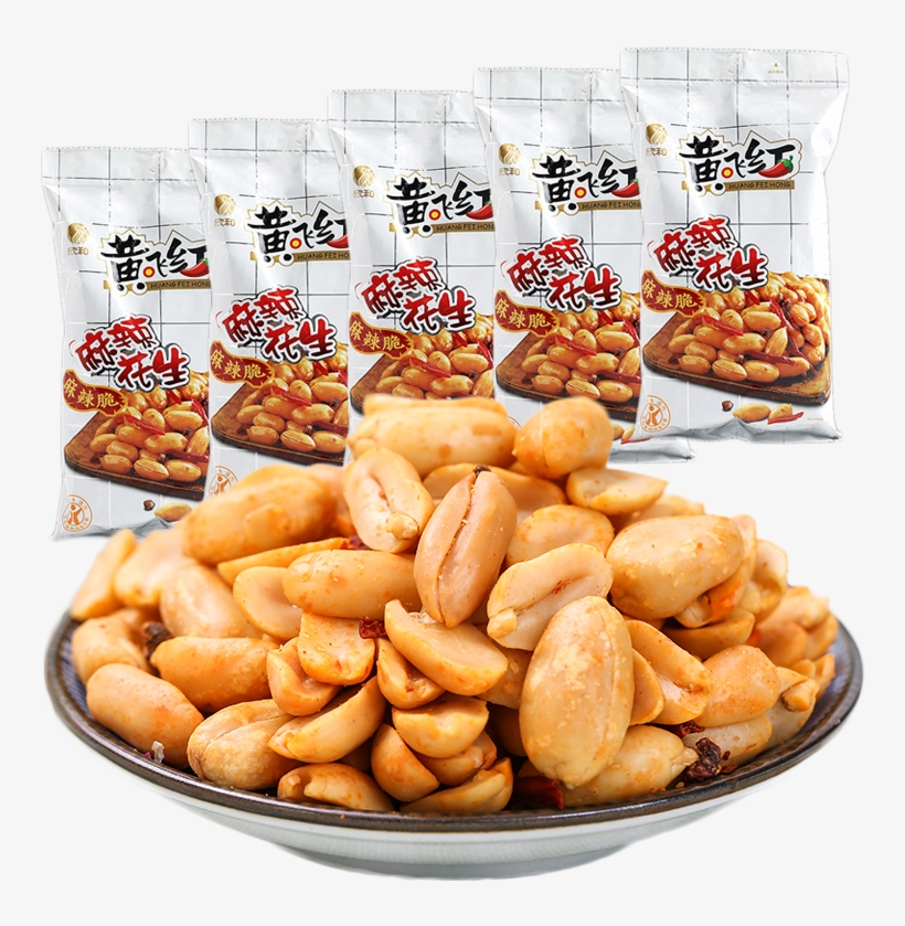 Huang Feihong Spicy Peanuts 210g * 5 Bags Huang Feihong, transparent png