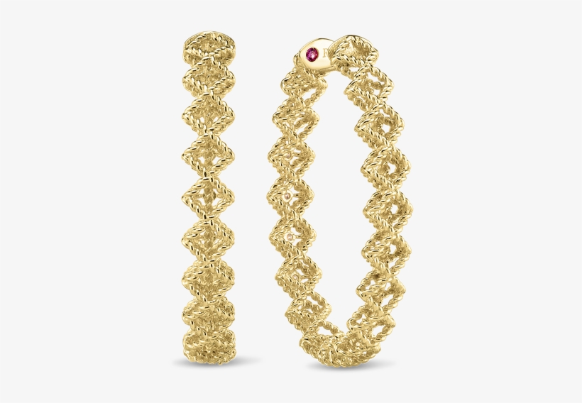 Roberto Coin Large Oval Hoop Earrings - Smartphone, transparent png