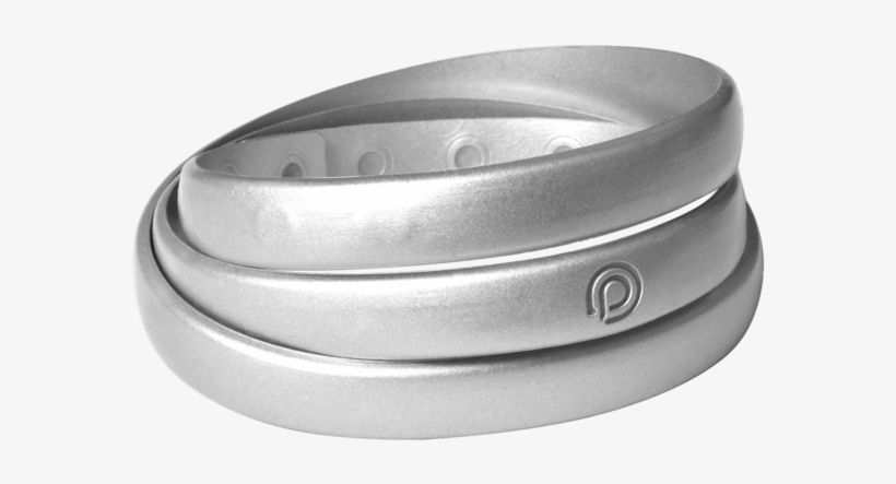Silver, Triple Wrap, Silicone Bracelet W/ Magnet Clasp - Triple Wrap Bracelet, transparent png