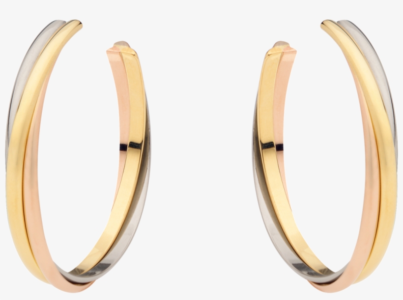 Trinity Earringswhite Gold, Yellow Gold, Pink Gold - Boucles D Oreilles En Png, transparent png