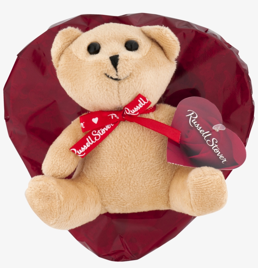Russell Stover Valentine Heart Candy With Bear, - Russell Stover Bear Valentine, transparent png