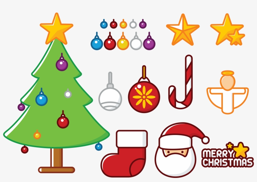 Euclidean Christmas Tree Element, transparent png